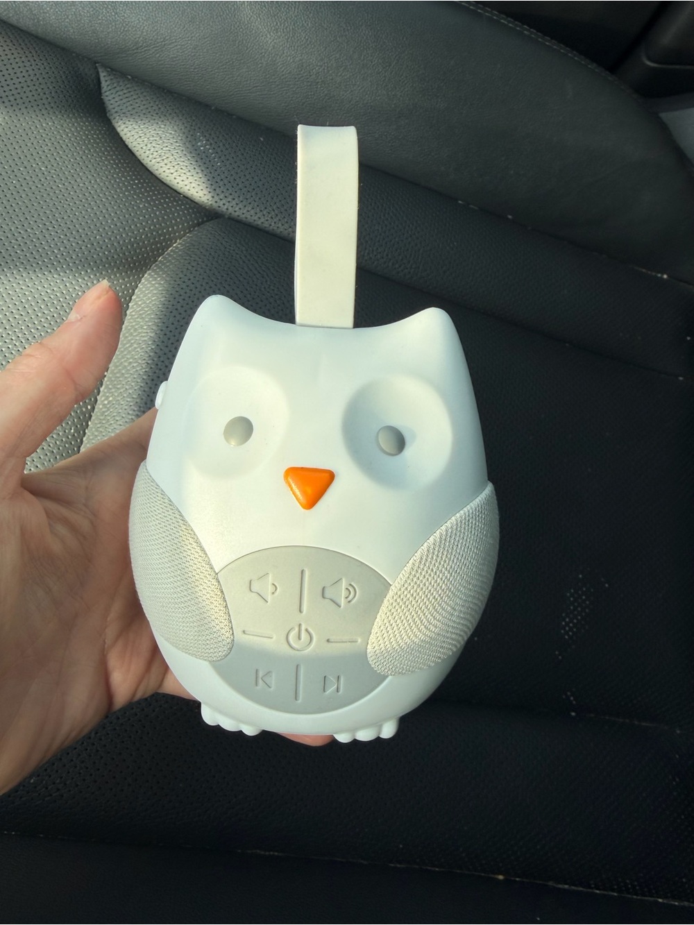 Skip Hop White Owl Portable Sound Toy with Carry Strap